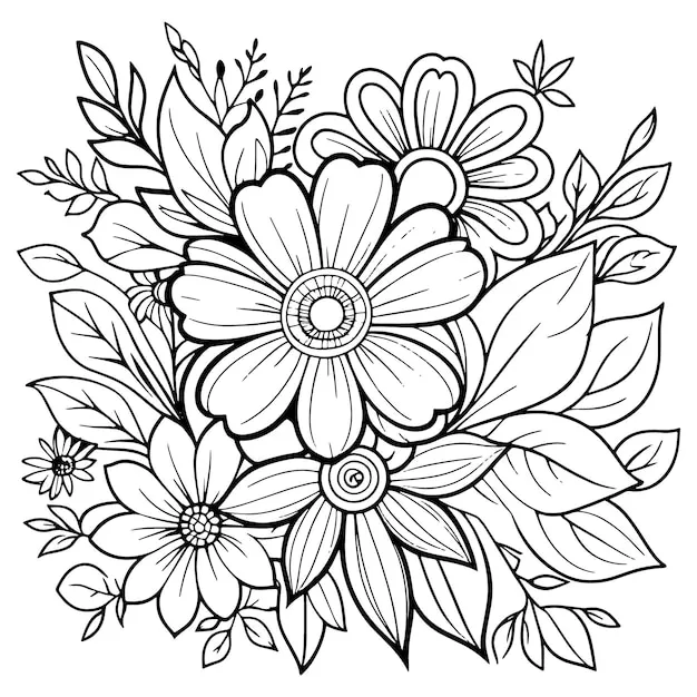 Dibujos para colorear e imprimir Flowers