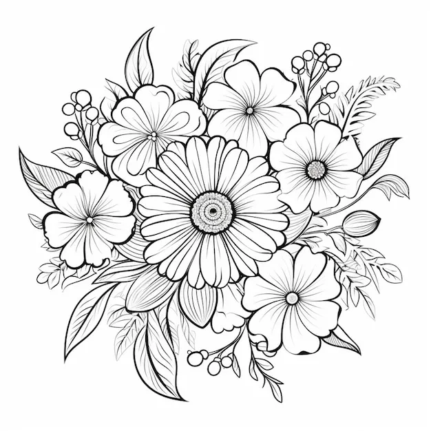 Dibujos para colorear e imprimir Flowers