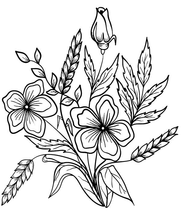 Dibujos para colorear e imprimir Flowers