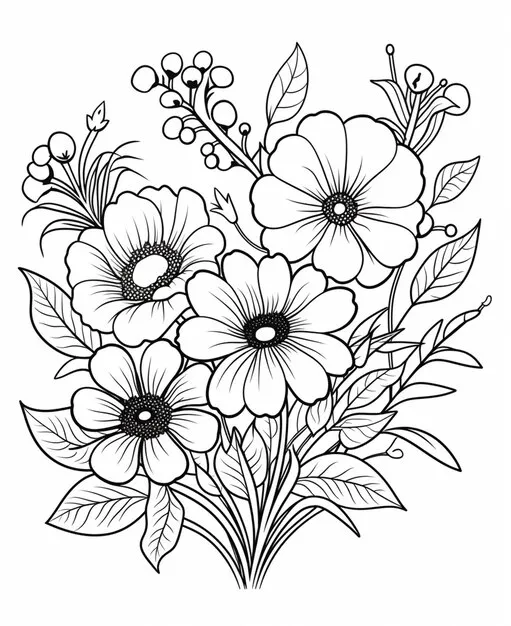 Dibujos para colorear e imprimir Flowers