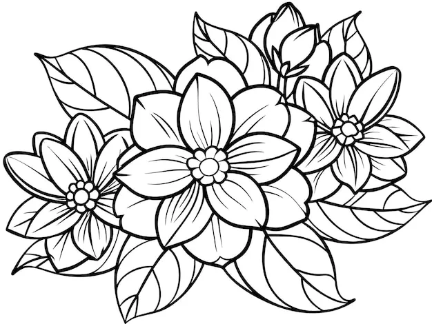 Dibujos para colorear e imprimir Flowers