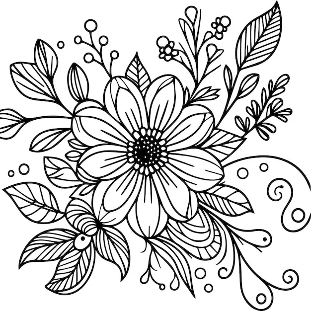 Dibujos para colorear e imprimir Flowers