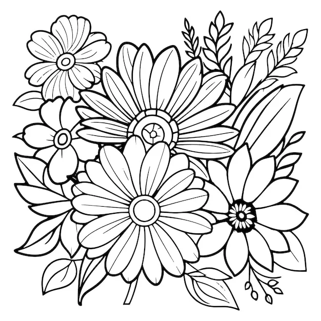 Dibujos para colorear e imprimir Flowers