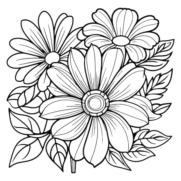 Dibujos para colorear e imprimir Flowers