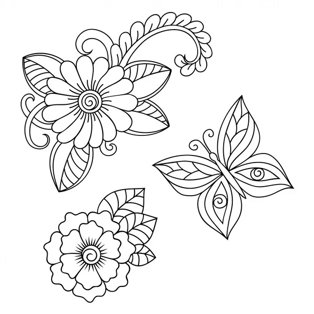 Dibujos para colorear e imprimir Flowers