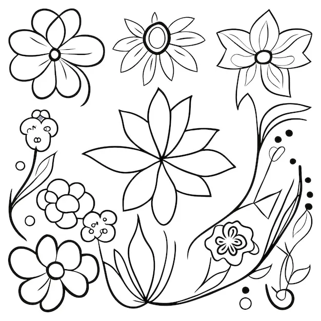 Dibujos para colorear e imprimir Flowers