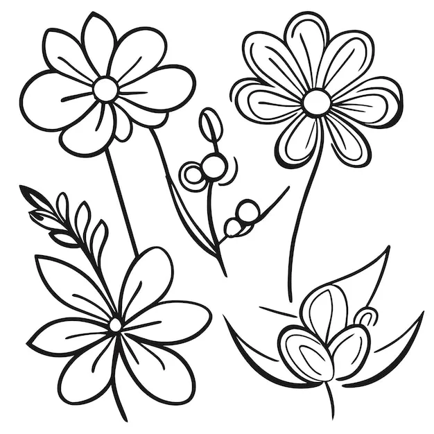 Dibujos para colorear e imprimir Flowers