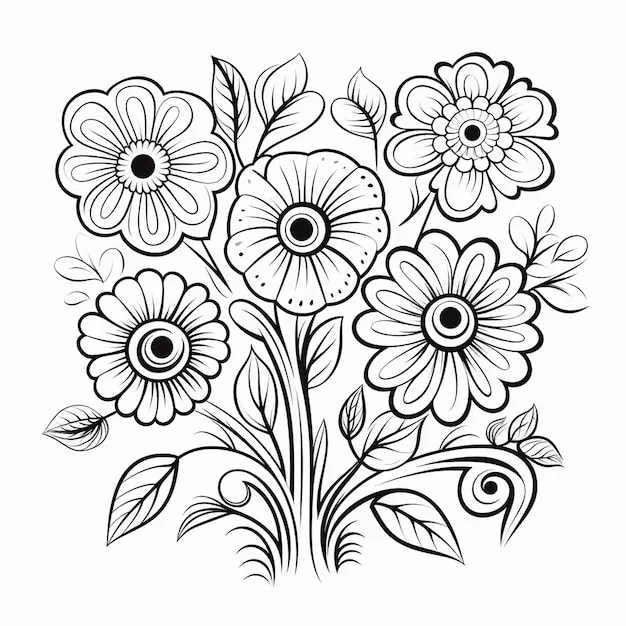 Dibujos para colorear e imprimir Flowers