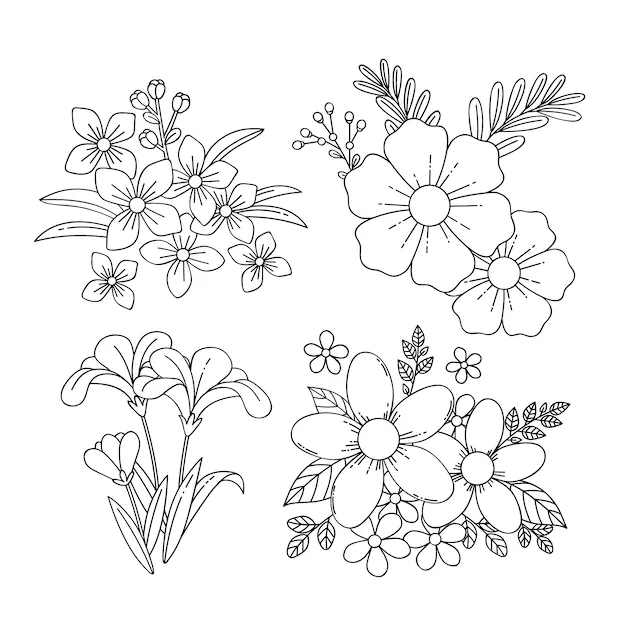 Dibujos para colorear e imprimir Flowers