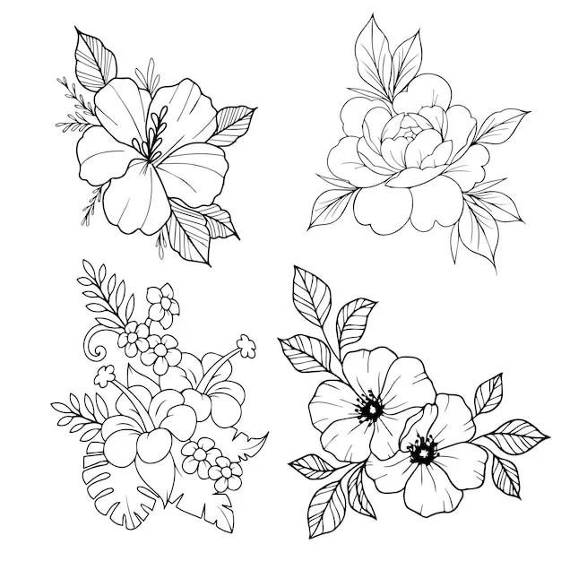 Dibujos para colorear e imprimir Flowers