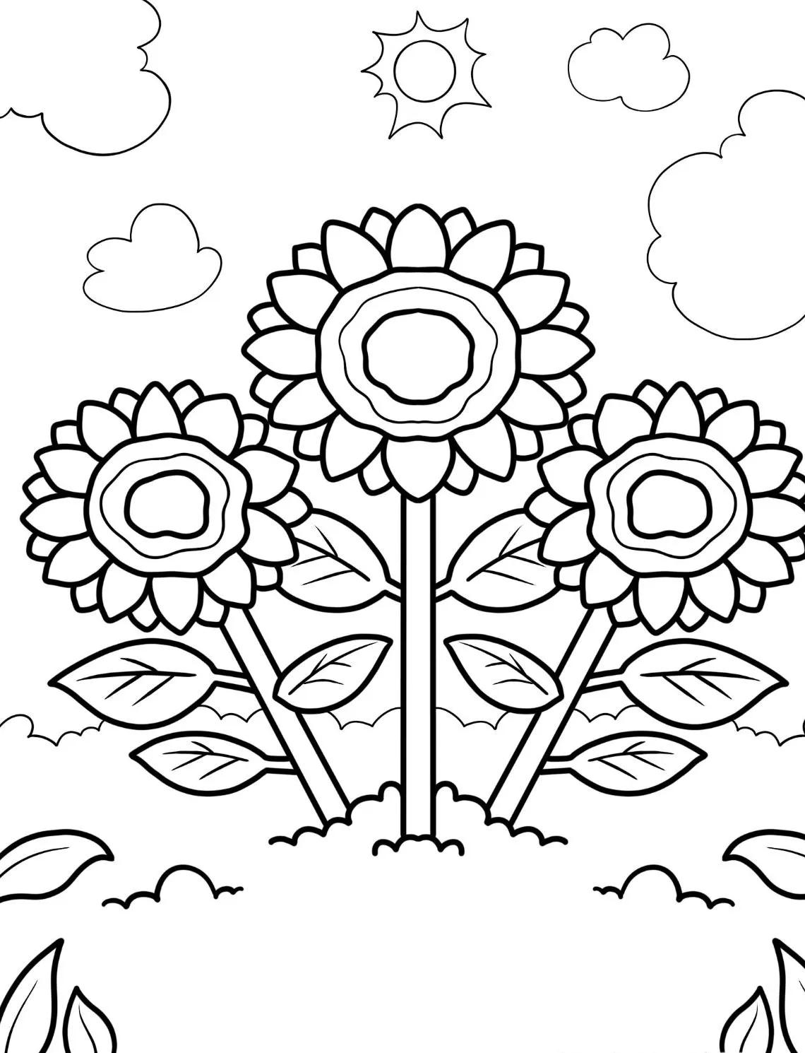 Dibujos para colorear e imprimir Flowers