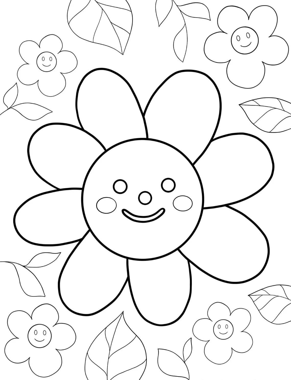 Dibujos para colorear e imprimir Flowers