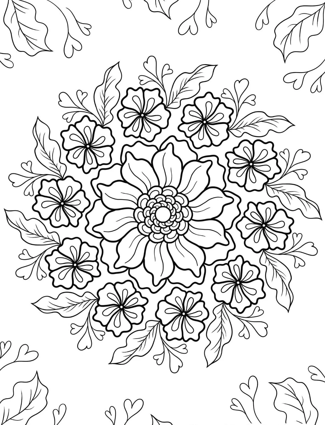 Dibujos para colorear e imprimir Flowers