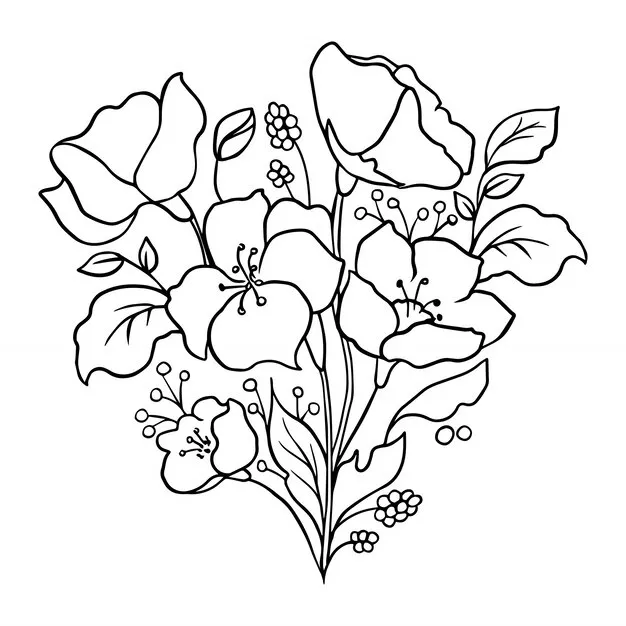 Dibujos para colorear e imprimir Flowers