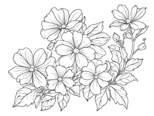 Dibujos para colorear e imprimir Flowers