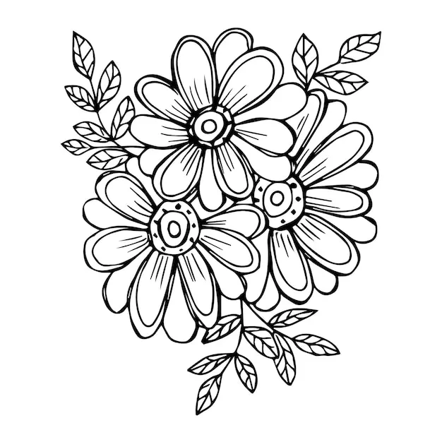 Dibujos para colorear e imprimir Flowers