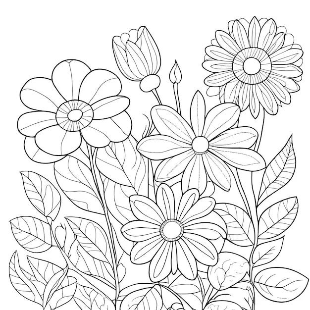 Dibujos para colorear e imprimir Flowers