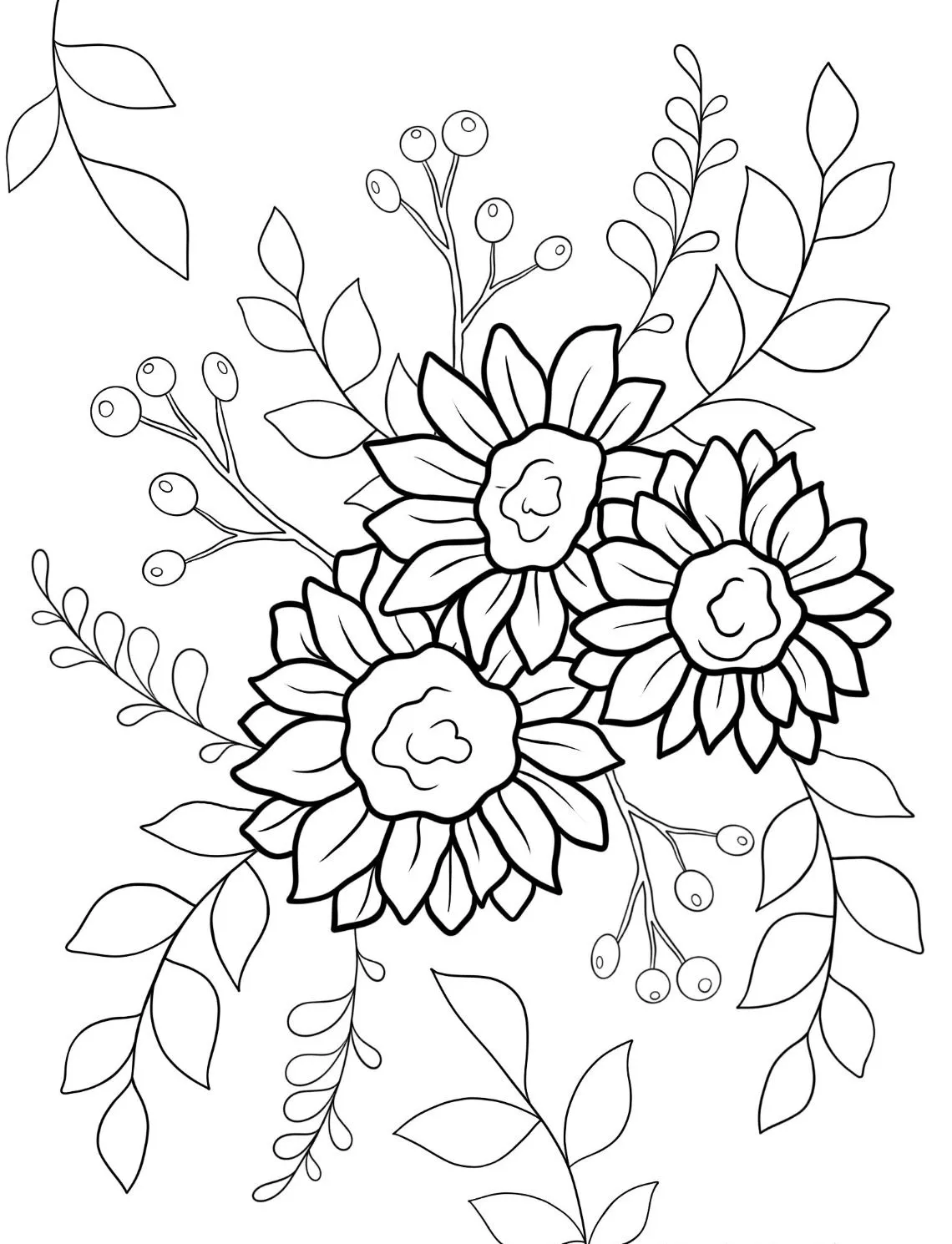 Dibujos para colorear e imprimir Flowers