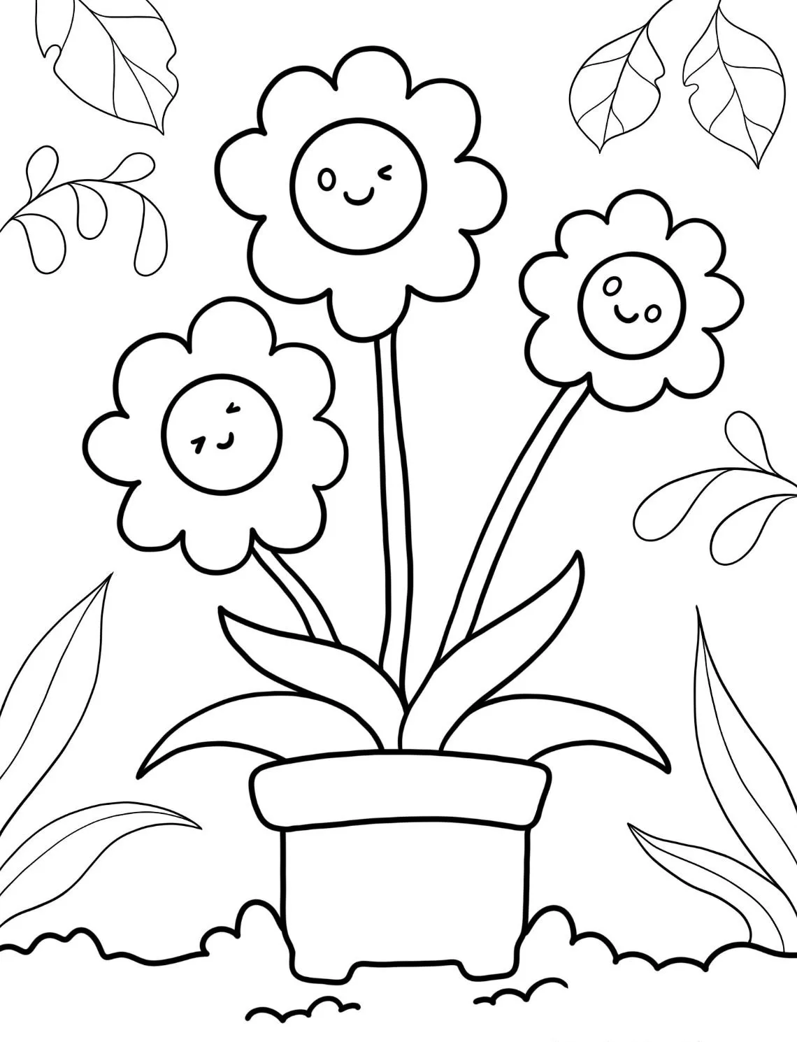 Dibujos para colorear e imprimir Flowers