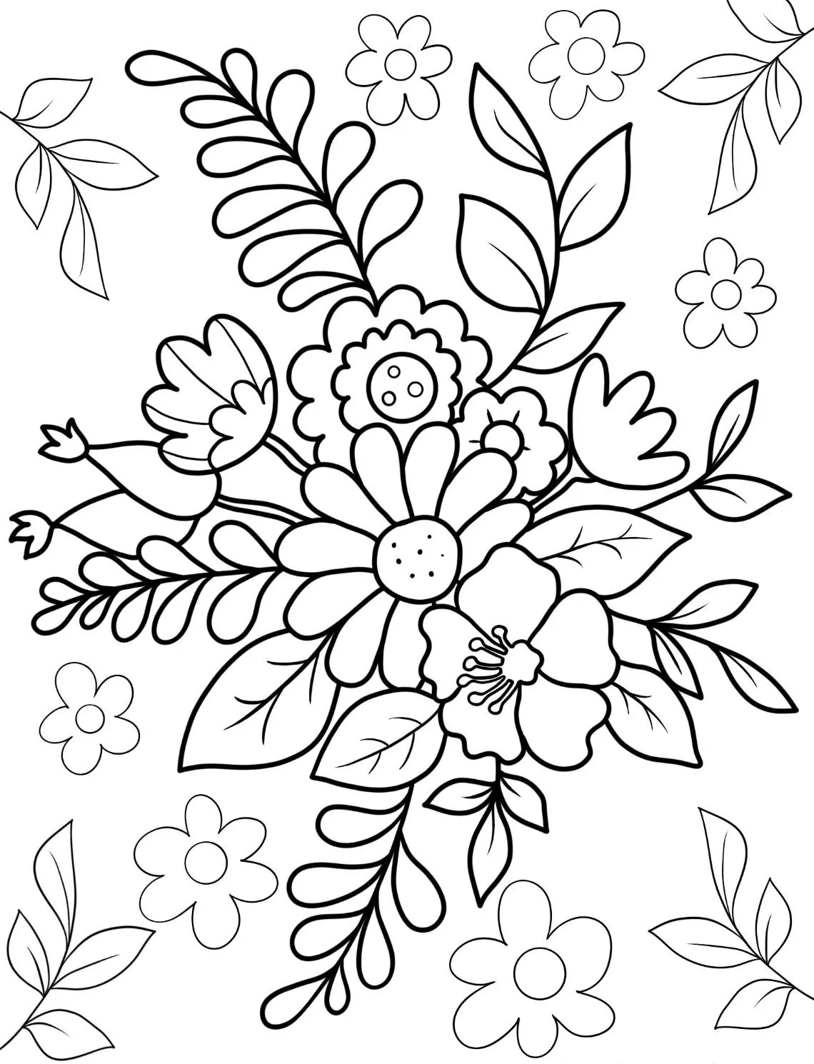 Dibujos para colorear e imprimir Flowers