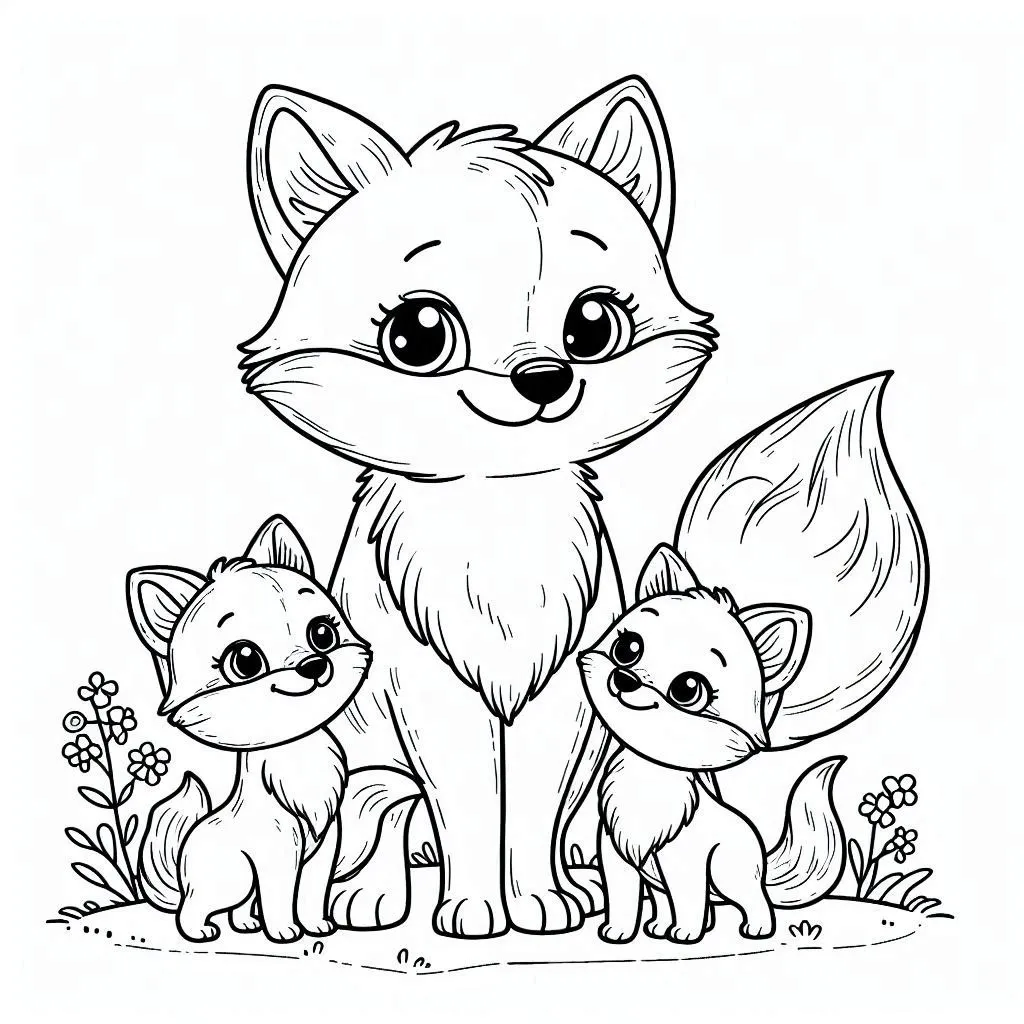 Fox coloring pages 11