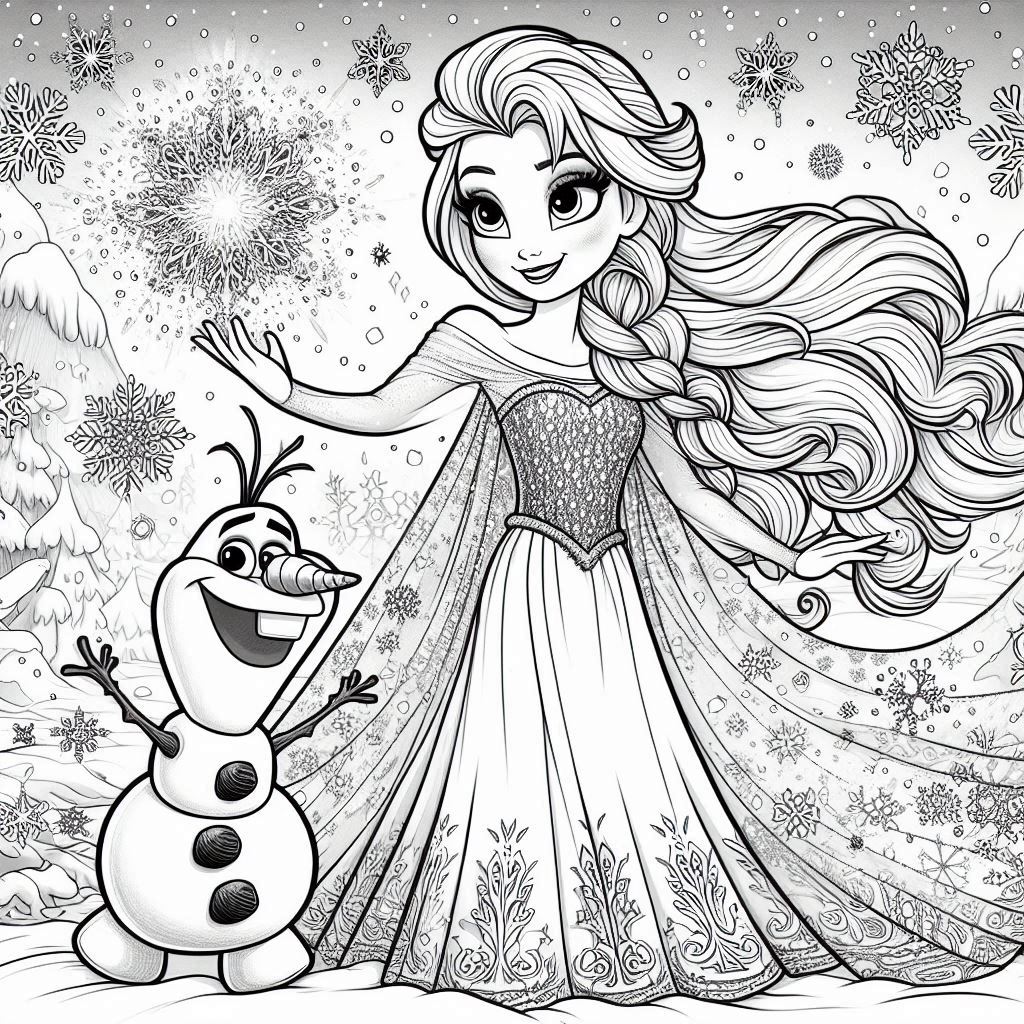 Dibujos para colorear e imprimir Frozen