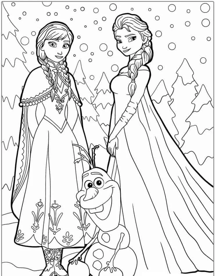 Dibujos para colorear e imprimir Frozen