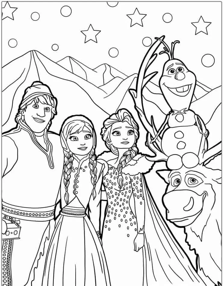 Dibujos para colorear e imprimir Frozen