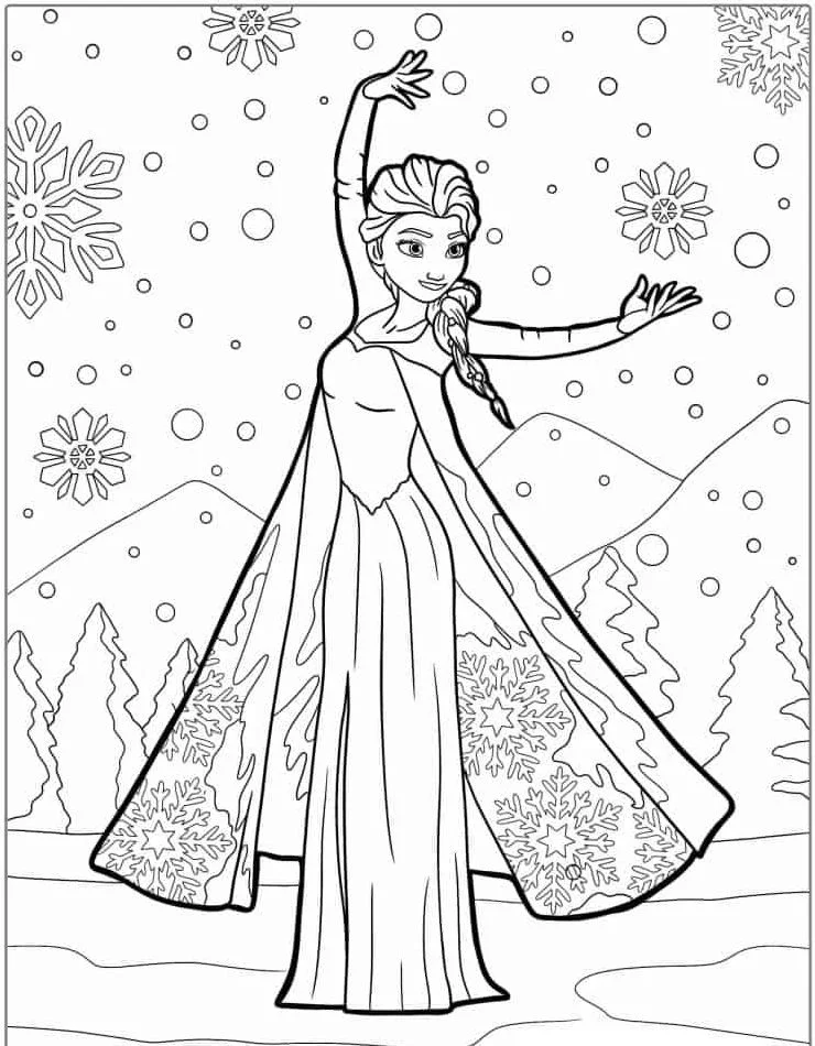 Dibujos para colorear e imprimir Frozen