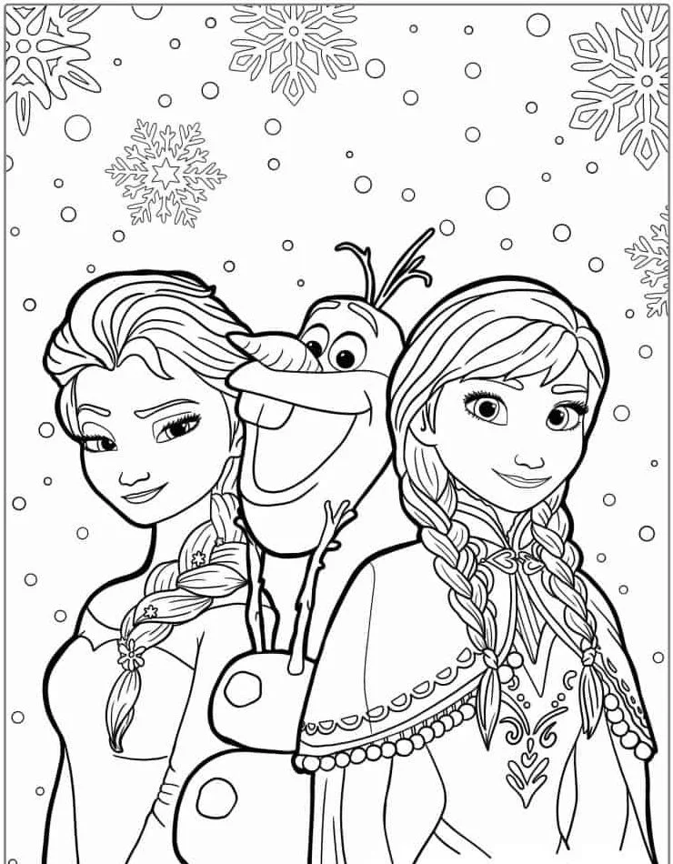 Dibujos para colorear e imprimir Frozen