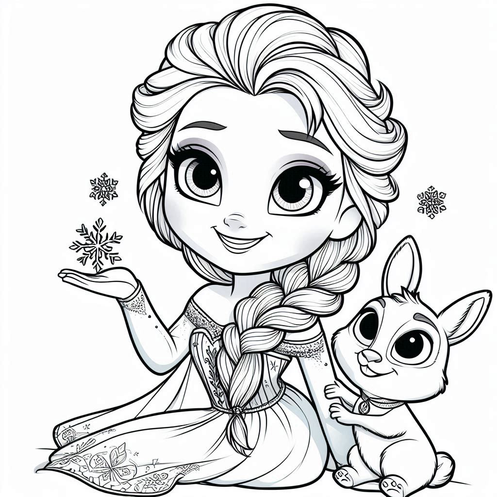 Dibujos para colorear e imprimir Frozen