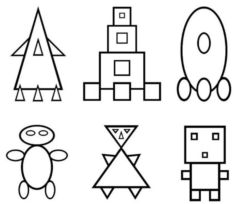 Dibujos para colorear e imprimir Geometric Shapes