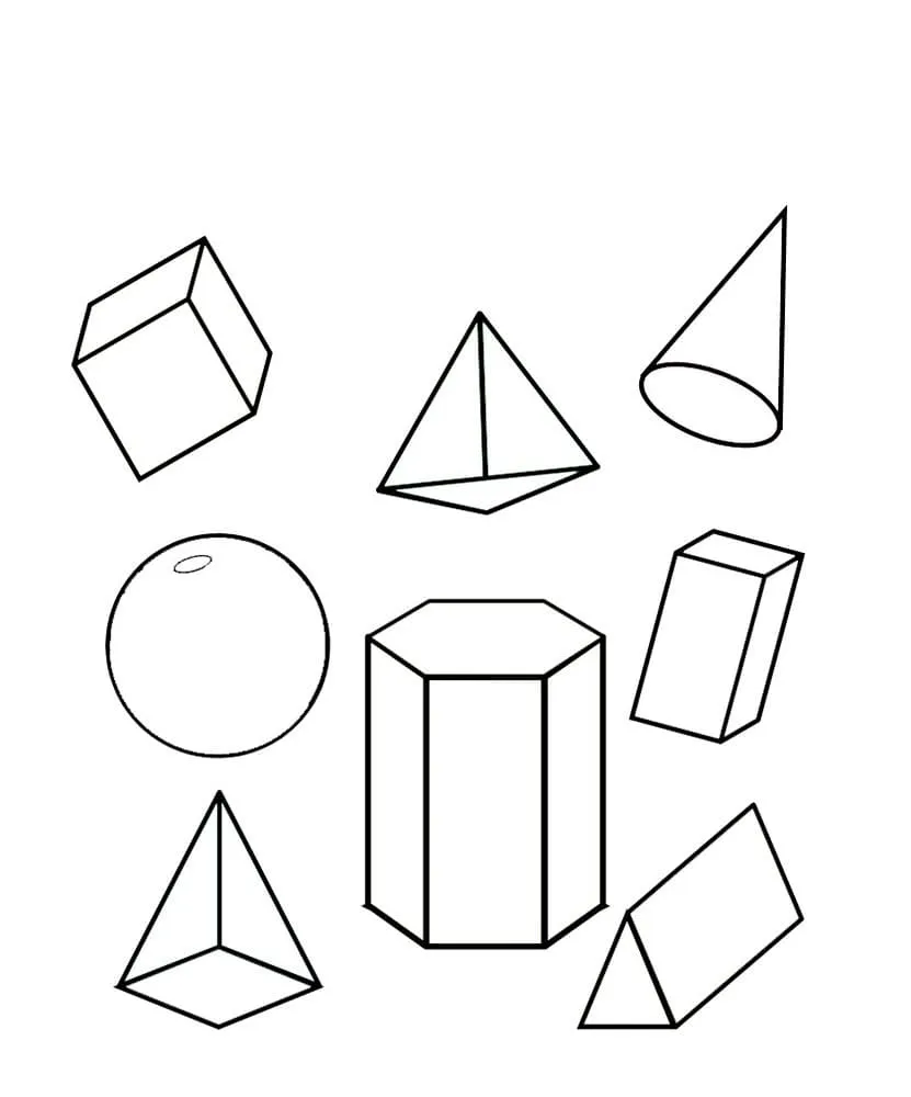 Dibujos para colorear e imprimir Geometric Shapes