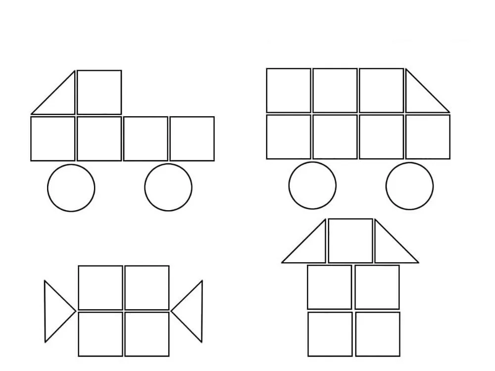 Dibujos para colorear e imprimir Geometric Shapes