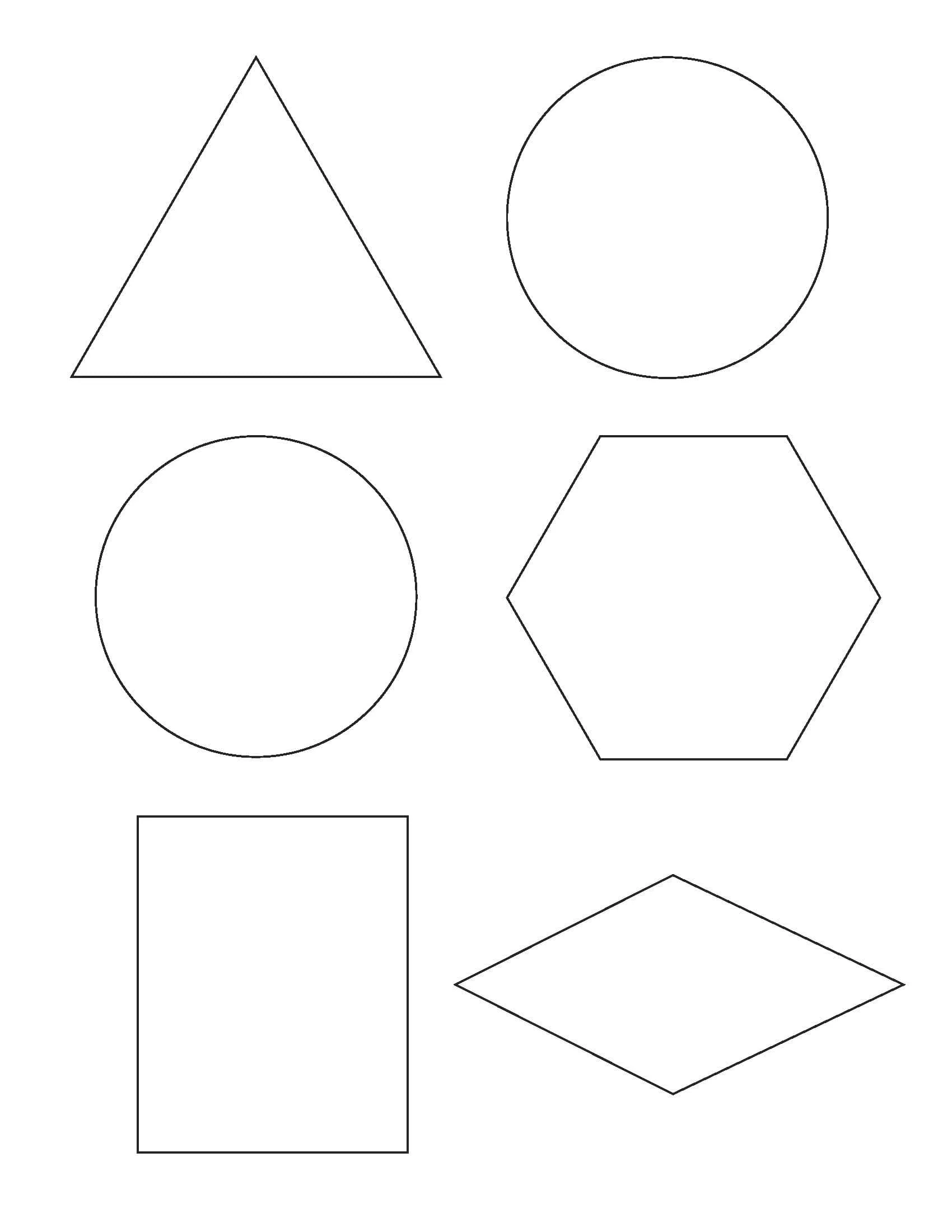 Dibujos para colorear e imprimir Geometric Shapes