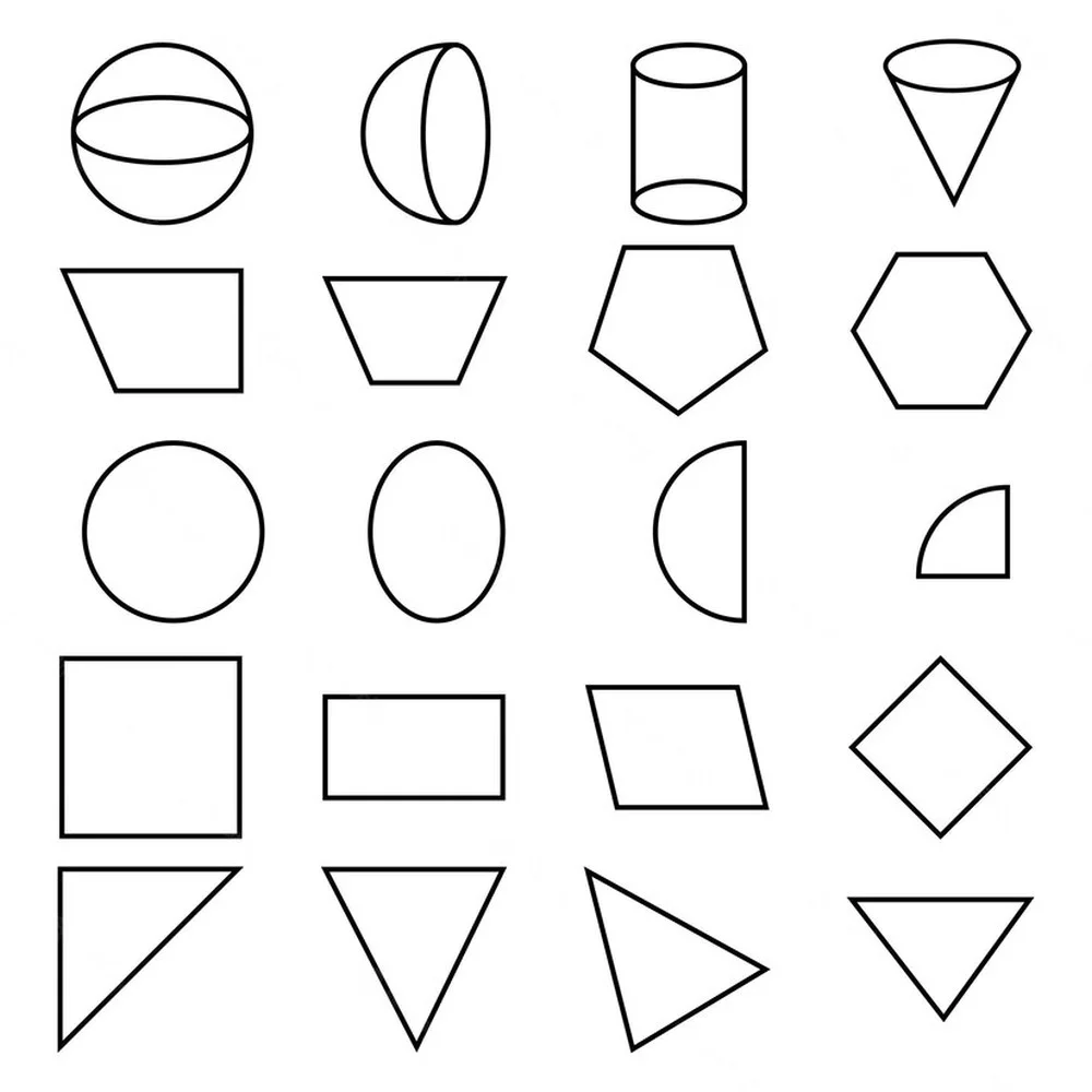 Dibujos para colorear e imprimir Geometric Shapes