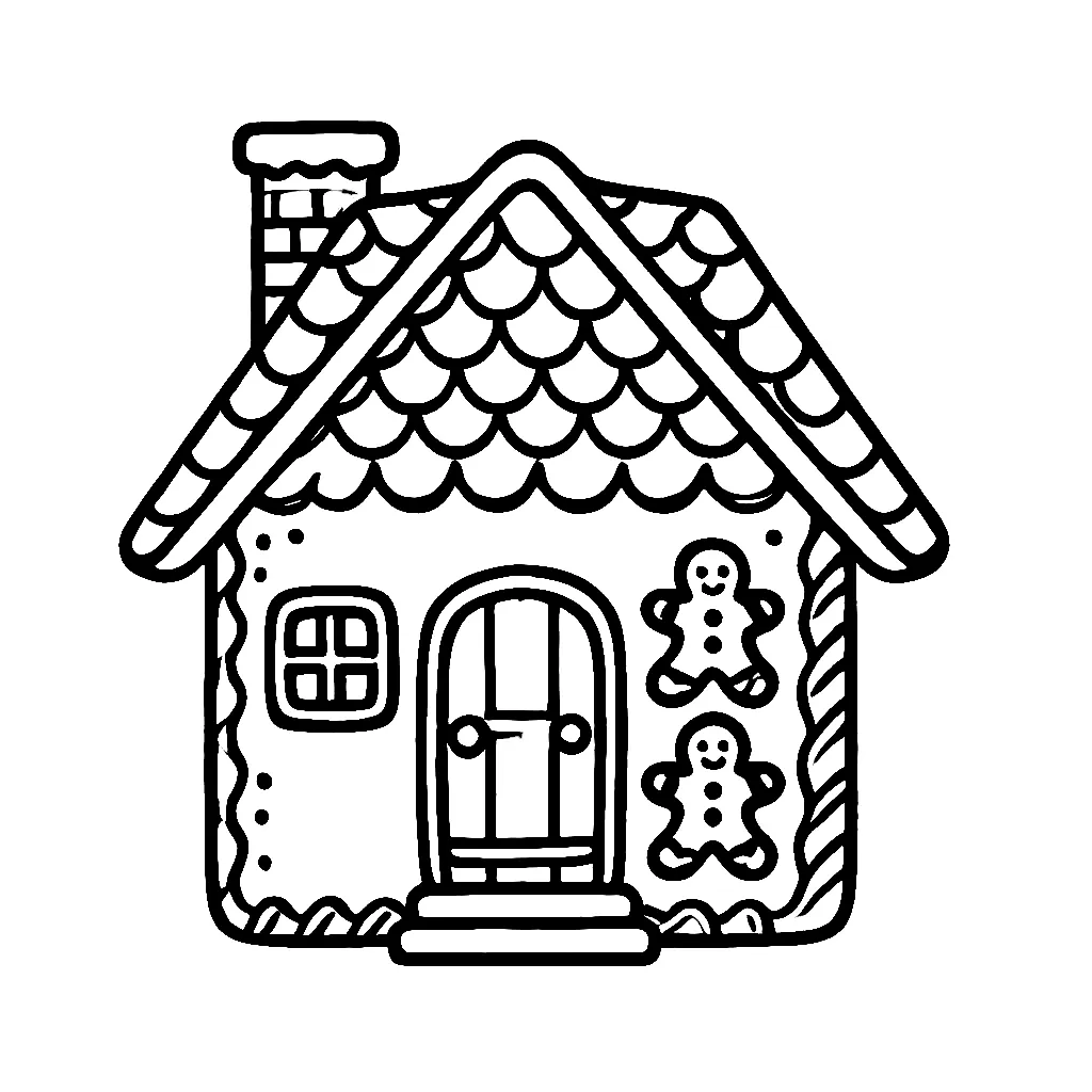 Dibujos para colorear e imprimir Gingerbread Houses