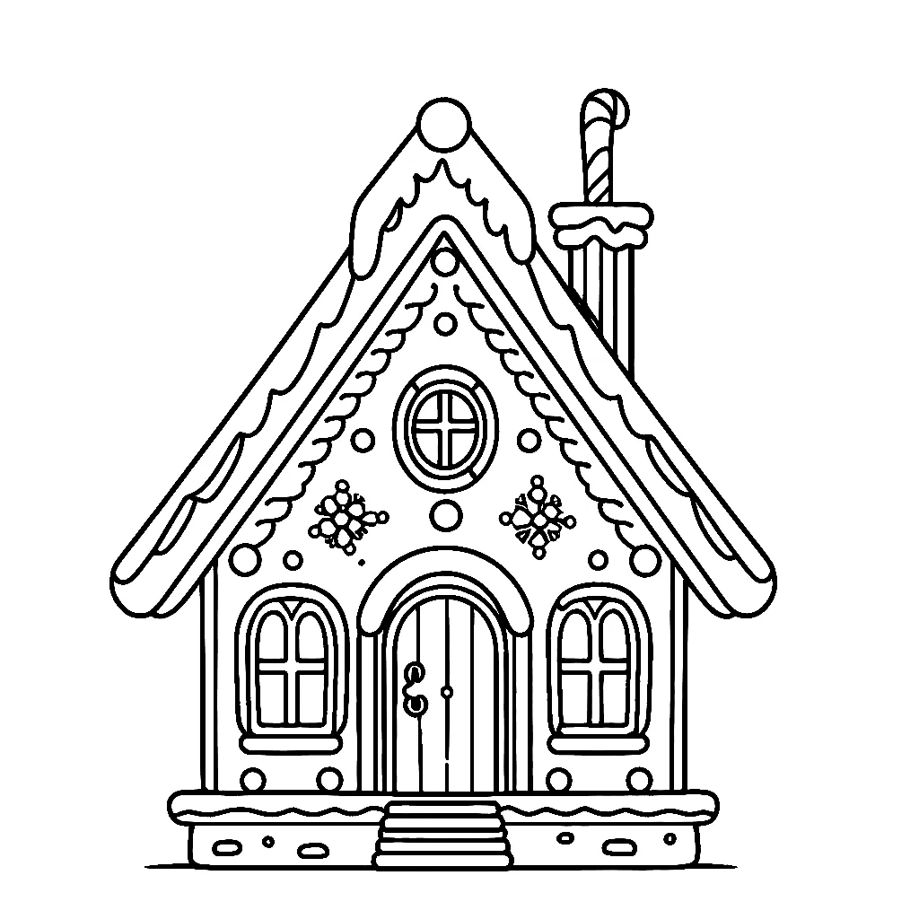 Dibujos para colorear e imprimir Gingerbread Houses