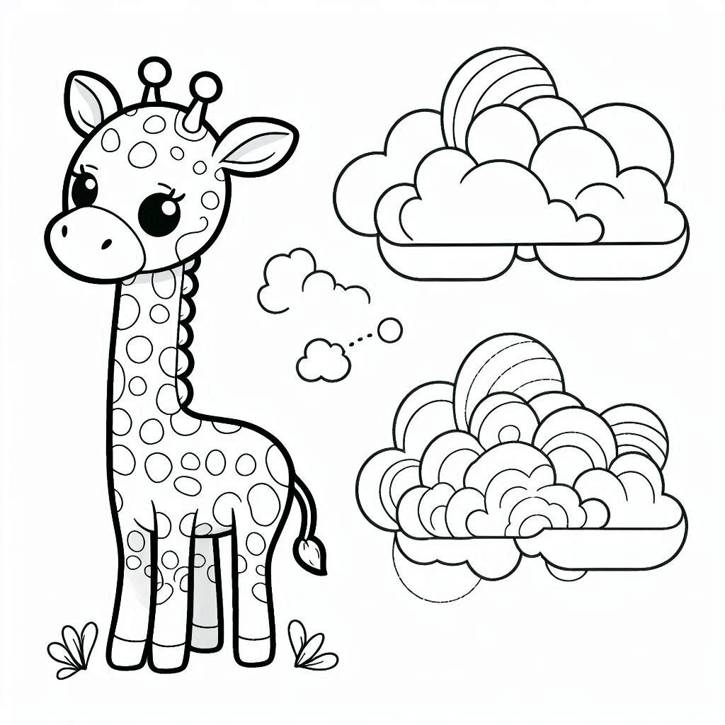 Dibujos para colorear e imprimir Giraffe