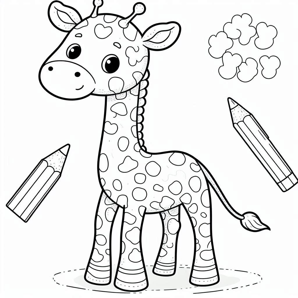 Dibujos para colorear e imprimir Giraffe