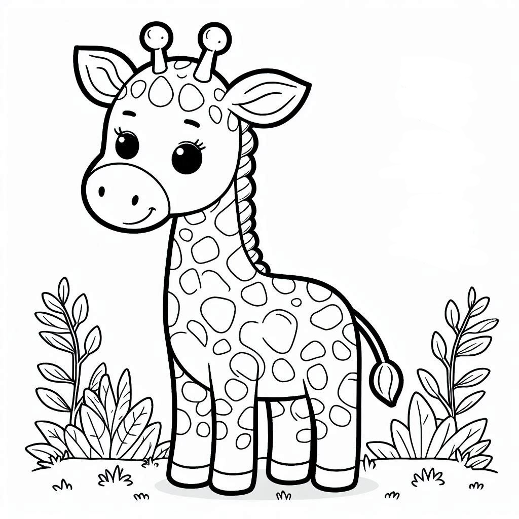 Dibujos para colorear e imprimir Giraffe