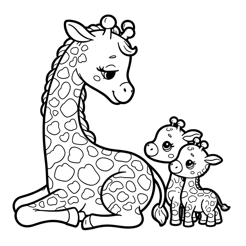 Dibujos para colorear e imprimir Giraffe