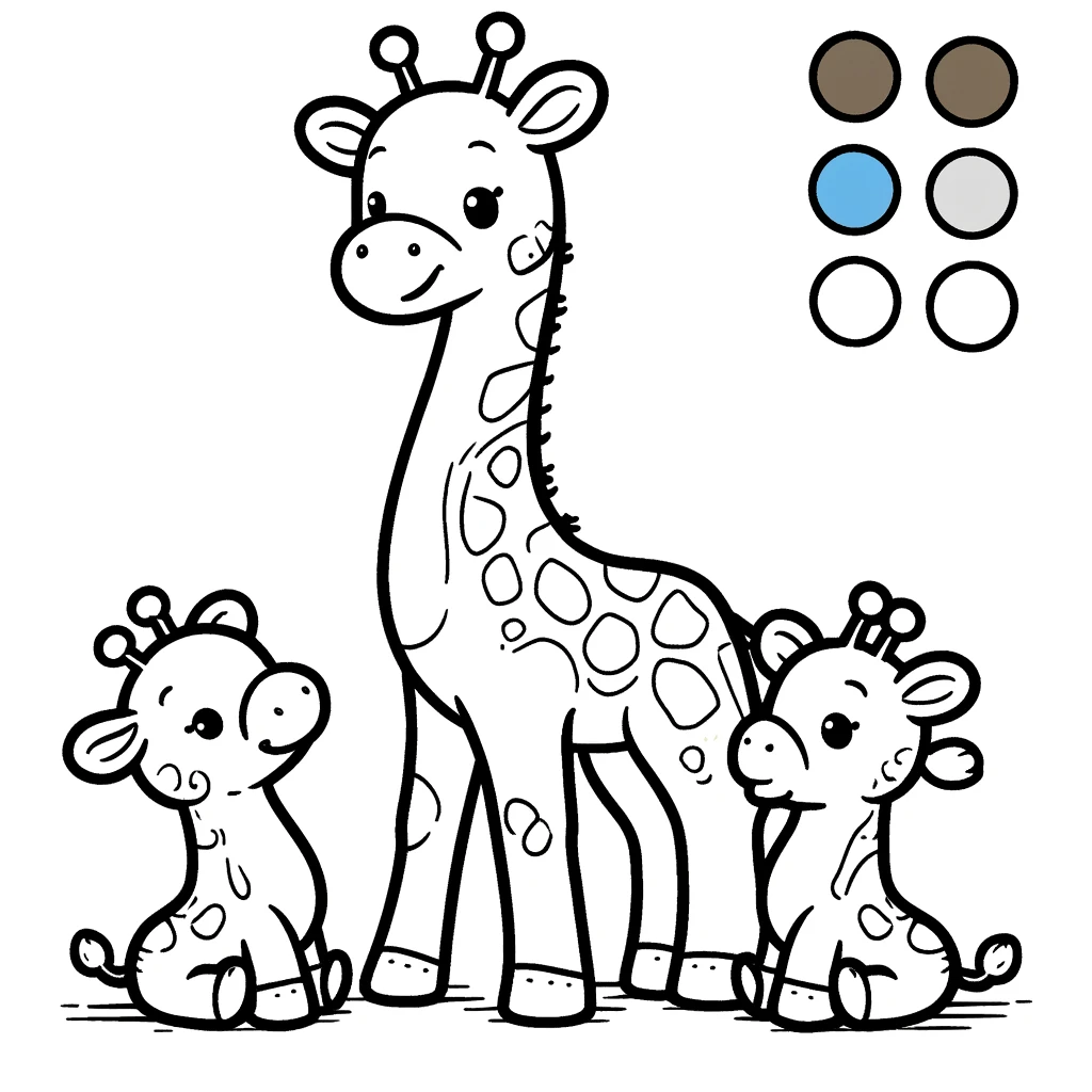 Dibujos para colorear e imprimir Giraffe