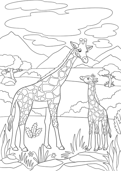 Dibujos para colorear e imprimir Giraffe