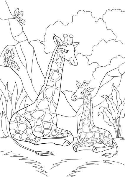 Dibujos para colorear e imprimir Giraffe