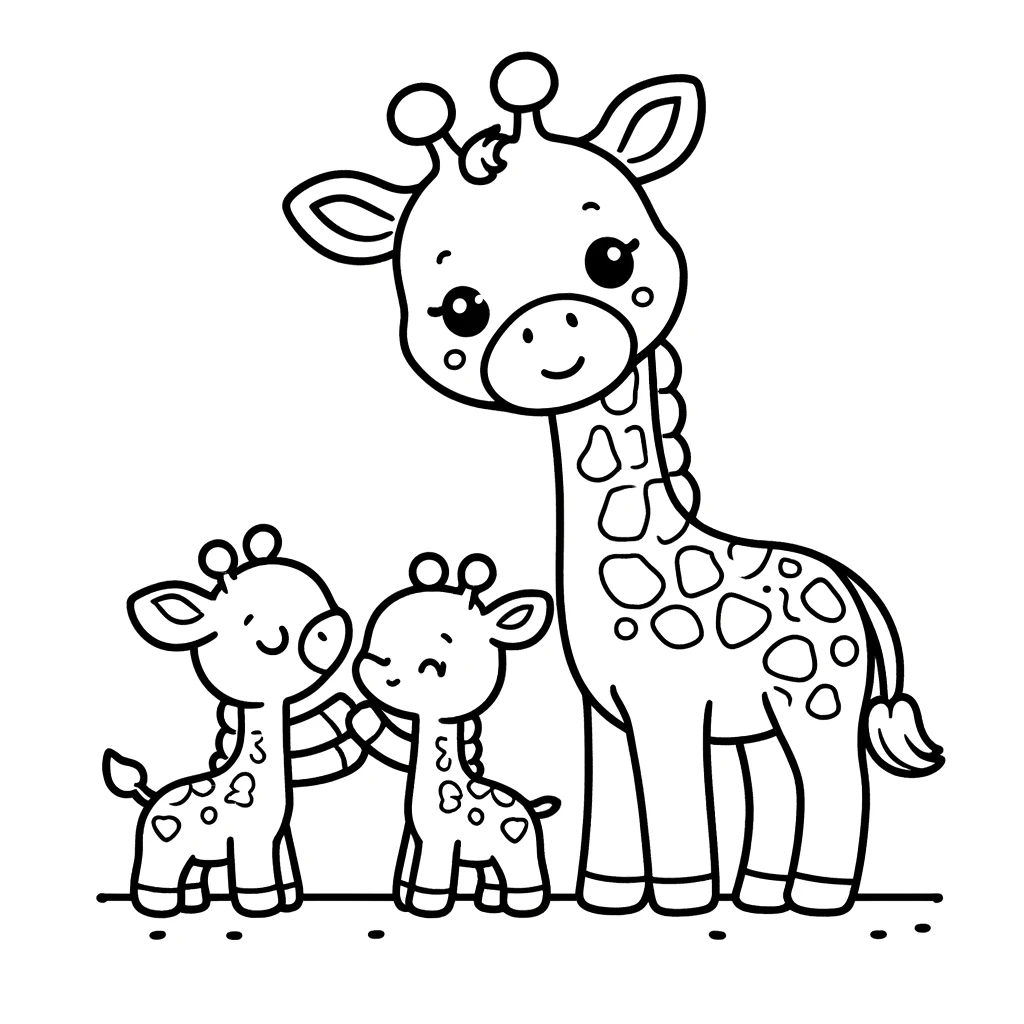 Dibujos para colorear e imprimir Giraffe