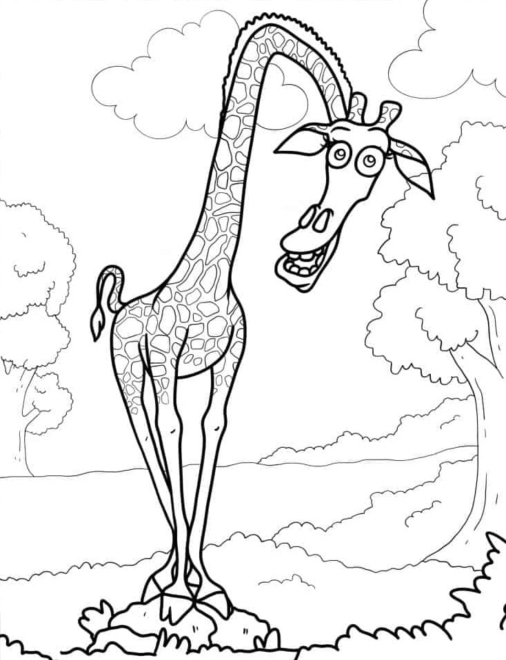 Dibujos para colorear e imprimir Giraffe