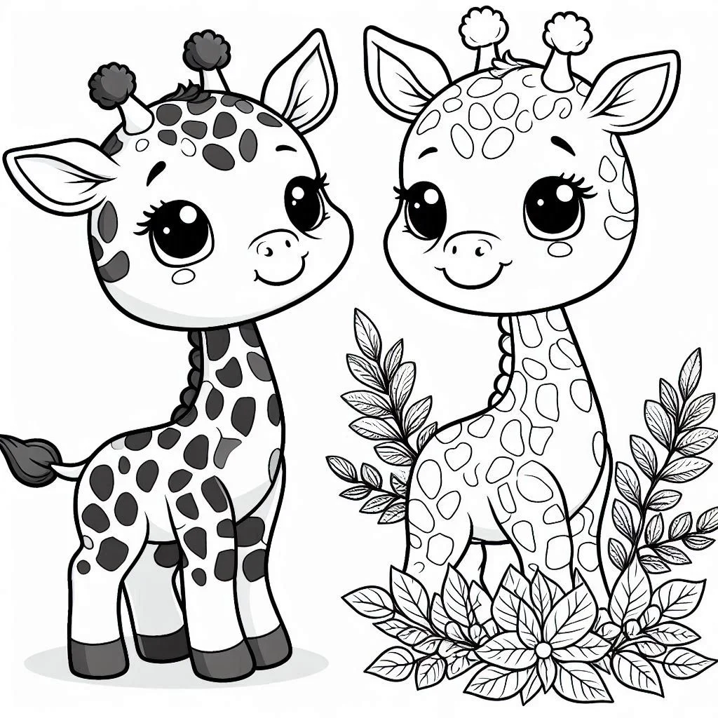 Dibujos para colorear e imprimir Giraffe