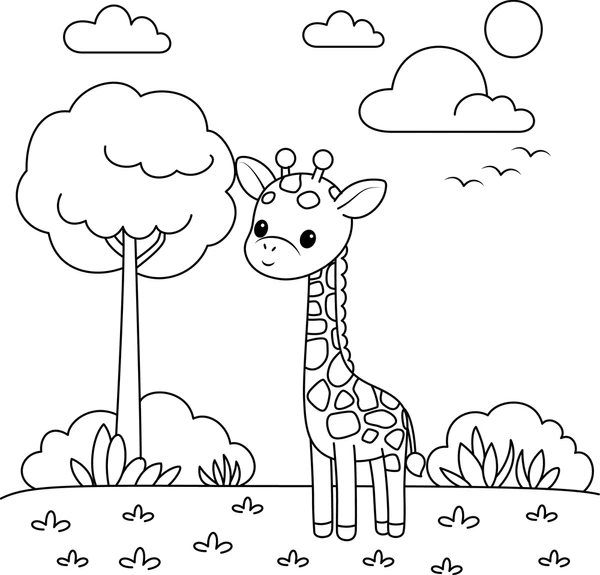 Dibujos para colorear e imprimir Giraffe