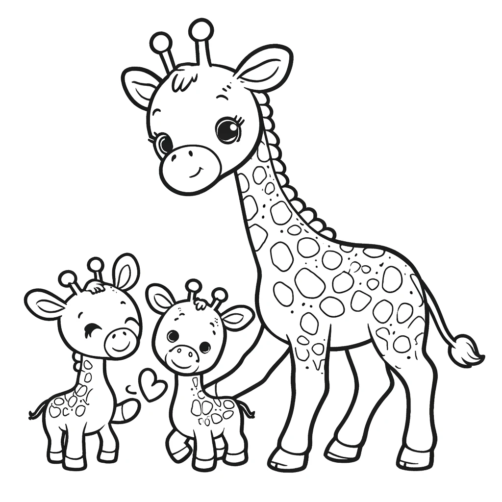 Dibujos para colorear e imprimir Giraffe